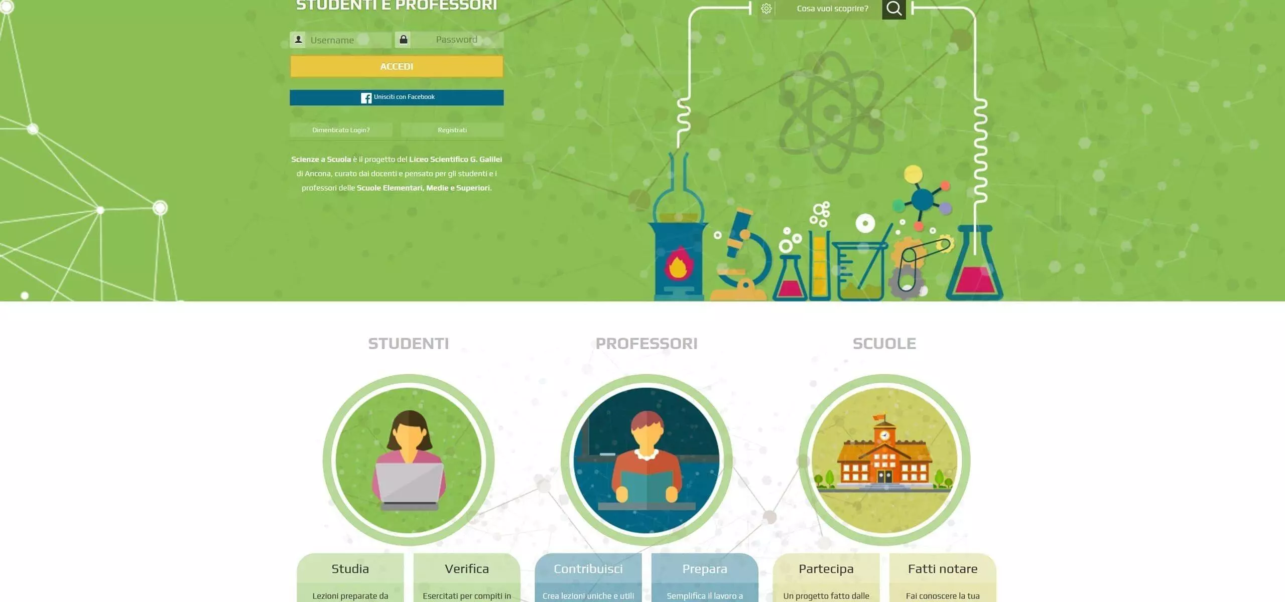 immagine Sito web Scienze a Scuola 